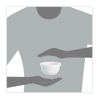 Dart® Insulated Foam Bowls, 12oz, White, 50/Pack, 20 Packs/Carton (DCC12B32)