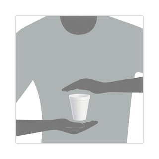 Dart® Foam Drink Cups, 8 oz, White, 25/Bag, 40 Bags/Carton (DRC8J8)