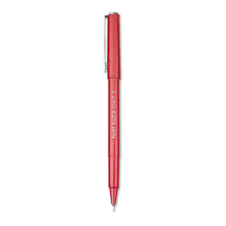 Pilot® Razor Point II Stick Porous Point Marker Pen, 0.2mm, Red Ink/Barrel, Dozen (PIL11011)