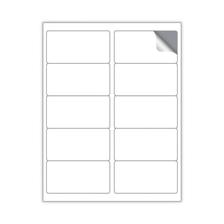 MACO® White Laser/Inkjet Shipping and Address Labels, Inkjet/Laser Printers, 2 x 4, White, 10/Sheet, 100 Sheets/Box (MACML1000)