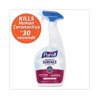PURELL® Foodservice Surface Sanitizer, Fragrance Free, 32 oz Spray Bottle, 6/Carton (GOJ334106RTL)