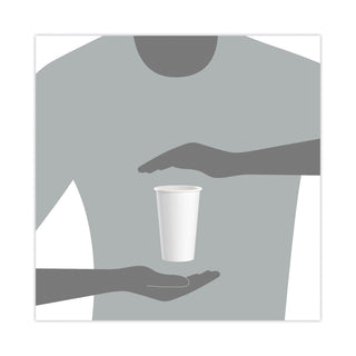 SOLO® Polycoated Hot Paper Cups, 16 oz, White (SCC316W)
