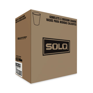 SOLO® Single-Sided Poly Paper Hot Cups, 12oz, White, 50/Bag, 20 Bags/Carton (SCC412WN)