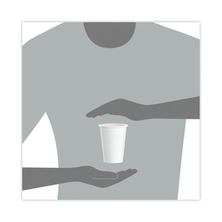 SOLO® Single-Sided Poly Paper Hot Cups, 12oz, White, 50/Bag, 20 Bags/Carton (SCC412WN)