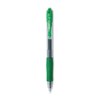 Pilot® G2 Premium Retractable Gel Pen, 0.7mm, Green Ink, Smoke Barrel, Dozen (PIL31025)