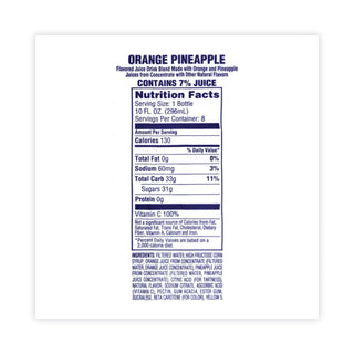 Welch's® Fruit Juice Variety Pack, Fruit Punch, Grape, and Orange Pineapple, 10 oz Bottles, 24/Carton (GRR90000105)