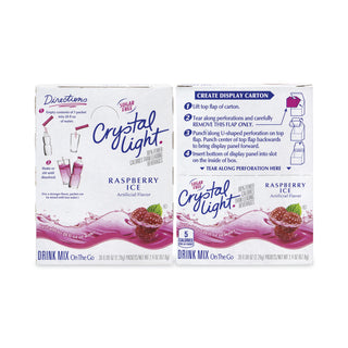 Crystal Light® On-The-Go Sugar-Free Drink Mix, Raspberry Ice, 0.08 oz Single-Serving Tubes, 30/Pk, 2 Pk/Box (GRR30700152)