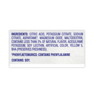 Crystal Light® On-The-Go Sugar-Free Drink Mix, Lemonade, 0.17 oz Single-Serving Tubes, 30/Pack, 2 Packs/Box (GRR30700153)