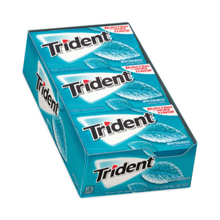 Trident® Sugar-Free Gum, Wintergreen, 14 Sticks/Pack, 12 Pack/Box (GRR30400058)