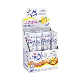 Crystal Light® On-The-Go Sugar-Free Drink Mix, Iced Tea, 0.12 oz Single-Serving Tubes, 30/Pack, 2 Packs/Box (GRR30700159)