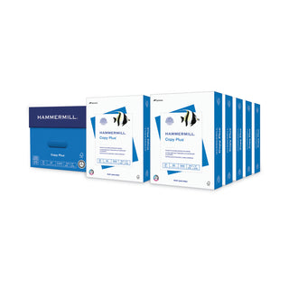 Hammermill® Copy Plus Print Paper, 92 Bright, 20 lb, 8.5 x 11, White, 500 Sheets/Ream, 10 Reams/Carton, 40 Cartons/Pallet (HAM105007PLT)