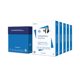 Hammermill® Copy Plus Print Paper, 92 Bright, 20 lb, 8.5 x 11, White, 500 Sheets/Ream, 5 Reams/Carton (HAM105650)