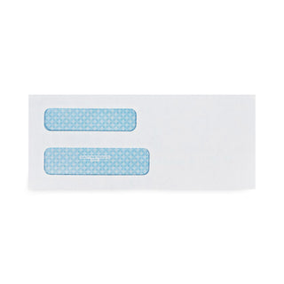 Quality Park™ Double Window Security-Tinted Check Envelope, #8 5/8, Commercial Flap, Gummed Closure, 3.63 x 8.63, White, 1,000/Box (QUA24532B)