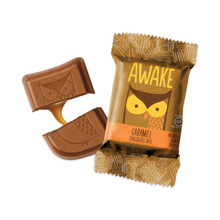 Awake Caffeinated Caramel Chocolate Bites, 0.58 oz Bars, 50 Bars/Box (GRR30700315)