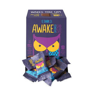 Awake Caffeinated Dark Chocolate Bites, 0.46 oz Bars, 50 Bars/Box (GRR30700314)