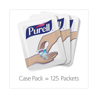 PURELL® Advanced Hand Sanitizer Single Use, 1.2 mL, Packet, Clear, 125/Box (GOJ9630125NSBX)