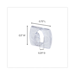 Command™ Clear Hooks and Strips, Plastic, Decorating Clips, 20 Clips and 24 Strips/Pack (MMM17026CLRES)