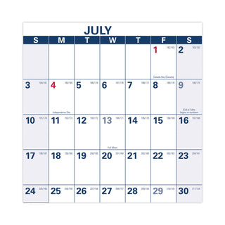 AT-A-GLANCE® Academic Erasable Reversible Extra Large Wall Calendar, 48 x 32, White/Blue/Red, 12 Month (July to June): 2024 to 2025 (AAGPM36AP28)