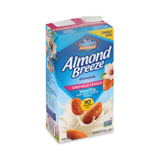 Blue Diamond® Almond Breeze Almond Milk, Unsweetened Vanilla, 64 oz Carton, 2/Pack (GRR30700081)