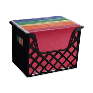 Universal® Recycled Extra Capacity Desktop File Holder, Letter Size, 8.5" Long, Black (UNV08123)