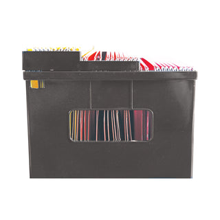 Universal® Recycled Extra Capacity Desktop File Holder, Letter Size, 8.5" Long, Black (UNV08123)