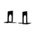 Universal® Economy Bookends, Nonskid, 4.75 x 5.25 x 5, Heavy Gauge Steel, Black, 1 Pair (UNV54055)