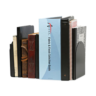 Universal® Magnetic Bookends, 6 x 5 x 7, Metal, Black, 1 Pair (UNV54071)