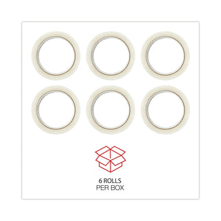 Universal® General-Purpose Box Sealing Tape, 3" Core, 1.88" x 60 yds, Clear, 6/Pack (UNV63000)