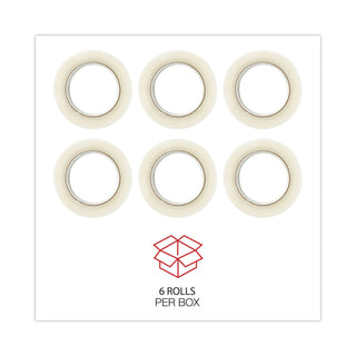 Universal® General-Purpose Box Sealing Tape, 3" Core, 1.88" x 110 yds, Clear, 6/Pack (UNV63500)