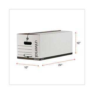 Universal® Deluxe Quick Set-up String-and-Button Boxes, Letter Files, White, 12/Carton (UNV75121)