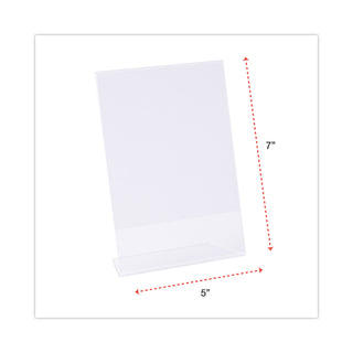 Universal® Clear L-Style Freestanding Frame, 5 x 7 Insert, 3/Pack (UNV76850)
