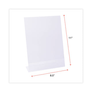 Universal® Clear L-Style Freestanding Frame, 8.5 x 11 Insert, 3/Pack (UNV76852)