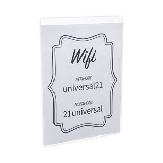 Universal® Wall Mount Sign Holder, 8.5 x 11, Vertical, Clear (UNV76882)