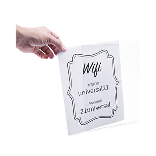 Universal® Wall Mount Sign Holder, 8.5 x 11, Vertical, Clear (UNV76882)