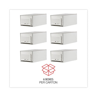 Universal® Heavy-Duty Storage Drawers, Legal Files, 17.25" x 25.5" x 11.5", White, 6/Carton (UNV85301)