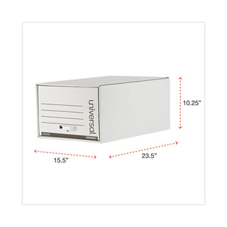 Universal® Heavy-Duty Storage Drawers, Legal Files, 17.25" x 25.5" x 11.5", White, 6/Carton (UNV85301)