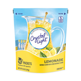 Crystal Light® Flavored Drink Mix Pitcher Packs, Lemonade, 0.14 oz Packets, 16 Packets/Pouch (GRR22000552)