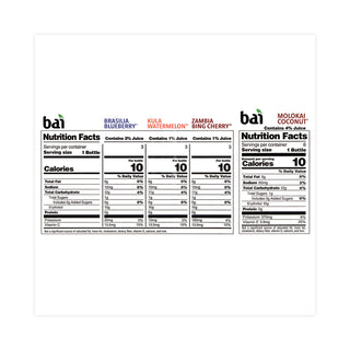 Bai Antioxidant Infused Beverage, Variety Pack, 18 oz Bottle, 15/Box (GRR22000656)