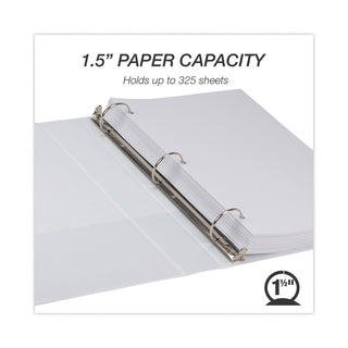 Samsill® Earth's Choice Biobased Round Ring View Binder, 3 Rings, 1.5" Capacity, 11 x 8.5, White (SAM18957)
