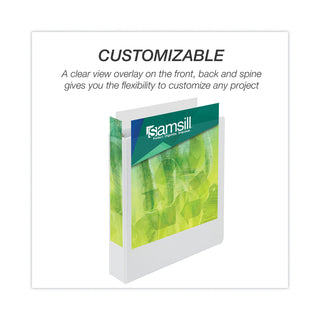 Samsill® Earth's Choice Biobased Round Ring View Binder, 3 Rings, 1.5" Capacity, 11 x 8.5, White (SAM18957)