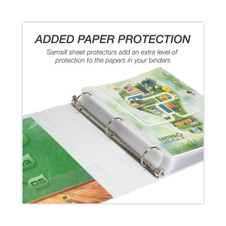 Samsill® Earth's Choice Biobased Round Ring View Binder, 3 Rings, 1.5" Capacity, 11 x 8.5, White (SAM18957)