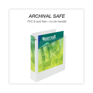 Samsill® Earth's Choice Biobased Round Ring View Binder, 3 Rings, 3" Capacity, 11 x 8.5, White (SAM18987)