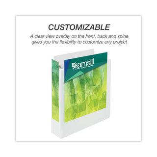 Samsill® Earth's Choice Biobased Round Ring View Binder, 3 Rings, 3" Capacity, 11 x 8.5, White (SAM18987)