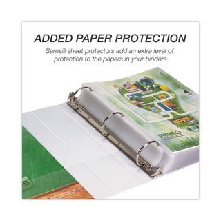 Samsill® Earth's Choice Biobased Round Ring View Binder, 3 Rings, 3" Capacity, 11 x 8.5, White (SAM18987)