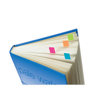 Post-it® Small Page Flags in Dispensers, 0.5" x 1.75", Four Colors, 35/Color, 4 Dispensers/Pack (MMM6834AB)