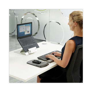 Fellowes® Gel Mouse Pad with Wrist Rest, 6.25 x 10.12, Graphite/Platinum (FEL91741)