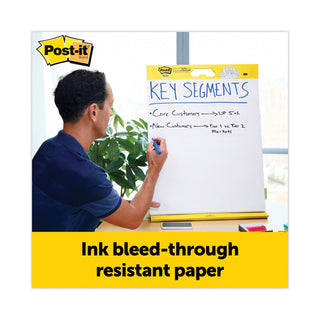 Post-it® Self-Stick Original Tabletop Easel Pad, Unruled, 20 White 20 x 23 Sheets (MMM563R)