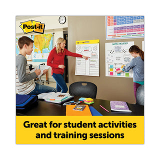 Post-it® Self-Stick Wall Pad, Unruled, 20 White 20 x 23 Sheets, 4/Carton (MMM566)