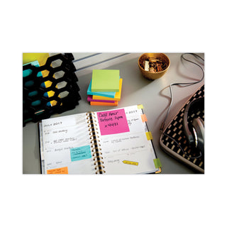 Post-it® Original Pads in Floral Fantasy Collection Colors, 1.5" x 2", 100 Sheets/Pad, 12 Pads/Pack (MMM653AU)