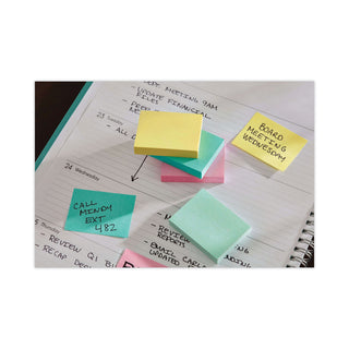 Post-it® Original Recycled Note Pads, 1.5" x 2", Canary Yellow, 100 Sheets/Pad, 12 Pads/Pack (MMM653RPYW)